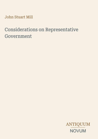 Considerations on Representative Government