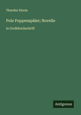 Pole Poppenspäler; Novelle