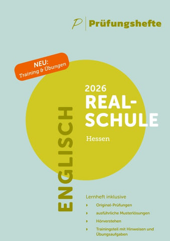 Prüfungsheft & Training - 2026 Englisch Realschule – Hessen – Original-Prüfungen und Lösungen