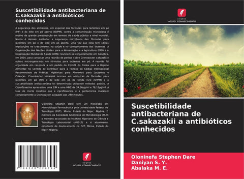 Suscetibilidade antibacteriana de C.sakazakii a antibióticos conhecidos