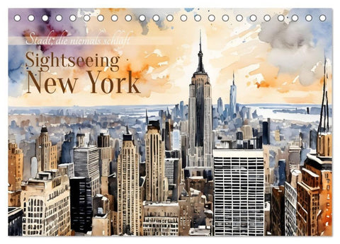 Sightseeing New York (Tischkalender 2027 DIN A5 quer), CALVENDO Monatskalender