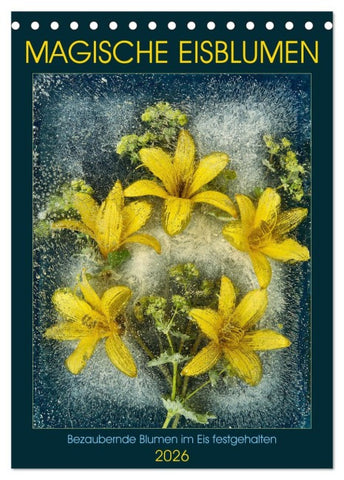 Magische Eisblumen (Tischkalender 2026 DIN A5 hoch), CALVENDO Monatskalender