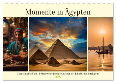 Momente in Ägypten (Wandkalender 2027 DIN A2 quer), CALVENDO Monatskalender