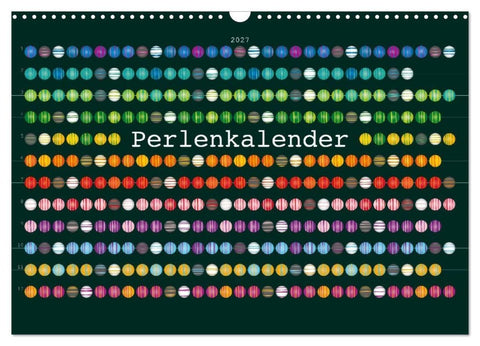 Perlenkalender (Wandkalender 2027 DIN A3 quer), CALVENDO Monatskalender