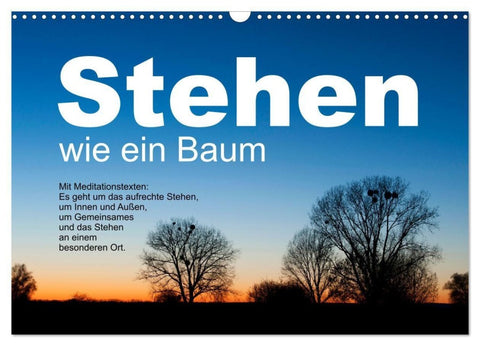 Stehen wie ein Baum (Wandkalender 2027 DIN A3 quer), CALVENDO Monatskalender