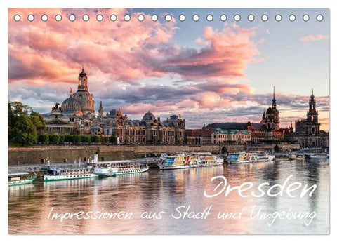 Dresden: Impressionen aus Stadt und Umgebung (Tischkalender 2027 DIN A5 quer), CALVENDO Monatskalender