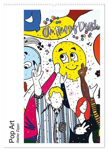 Pop Art - Atelier Zippo (Wandkalender 2027 DIN A2 hoch), CALVENDO Monatskalender