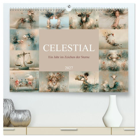CELESTIAL - Ein Jahr im Zeichen der Sterne (hochwertiger Premium Wandkalender 2027 DIN A2 quer), Kunstdruck in Hochglanz