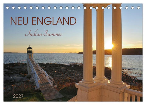 Neu England, Indian Summer (Tischkalender 2027 DIN A5 quer), CALVENDO Monatskalender