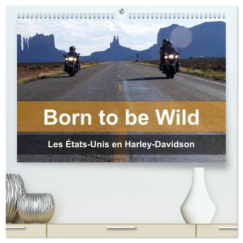 Born to be wild - Les États-Unis en Harley-Davidson  (Calendrier mural 2026 DIN A2 vertical) calendrier de bureau
