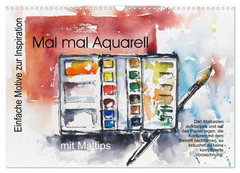 Mal mal Aquarell (Wandkalender 2027 DIN A3 quer), CALVENDO Monatskalender