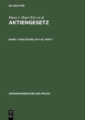 Aktiengesetz / Einleitung; §§ 1-53