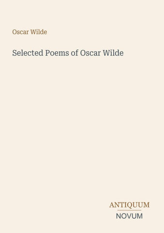 Selected Poems of Oscar Wilde