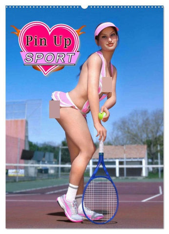 Pin Up Sport (Wandkalender 2026 DIN A2 hoch), CALVENDO Monatskalender