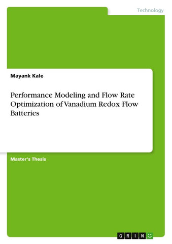 Performance Modeling and Flow Rate Optimization of Vanadium Redox Flow Batteries