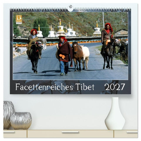 Facettenreiches Tibet (hochwertiger Premium Wandkalender 2027 DIN A2 quer), Kunstdruck in Hochglanz