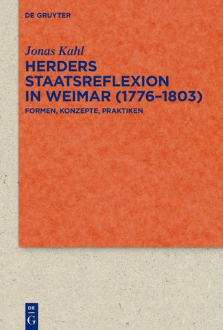 Herders Staatsreflexion in Weimar (1776–1803)