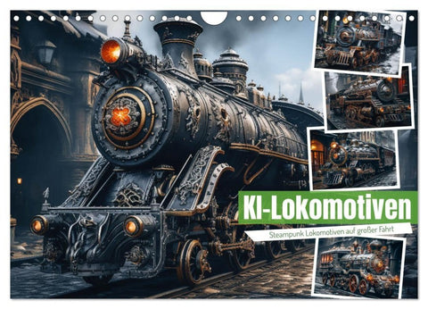 KI-Lokomotiven (Wandkalender 2027 DIN A4 quer), CALVENDO Monatskalender