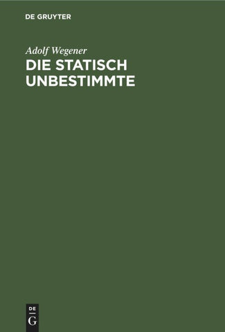 Die statisch Unbestimmte
