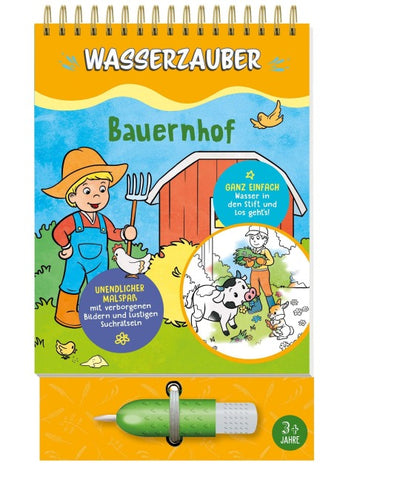 Bauernhof Wasserzauber Malbuch I Wassermalbuch für Kinder ab 3 Jahre