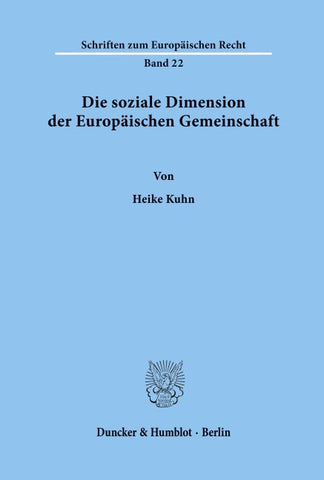 Die soziale Dimension der Europäischen Gemeinschaft.