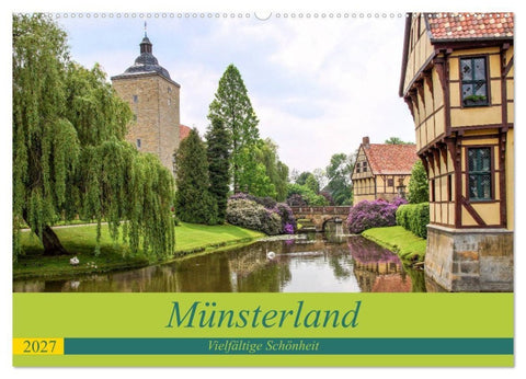 Münsterland - Vielfältige Schönheit (Wandkalender 2027 DIN A2 quer), CALVENDO Monatskalender