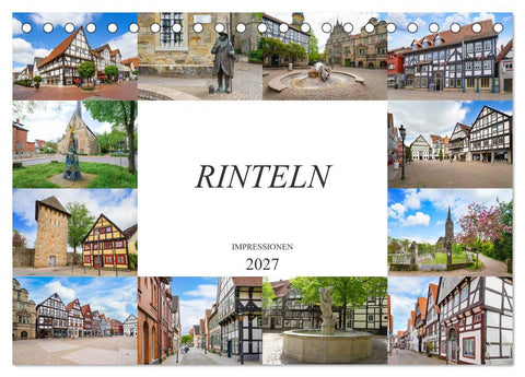 Rinteln Impressionen (Tischkalender 2027 DIN A5 quer), CALVENDO Monatskalender