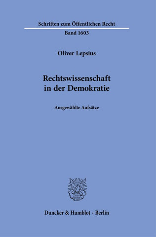 Rechtswissenschaft in der Demokratie