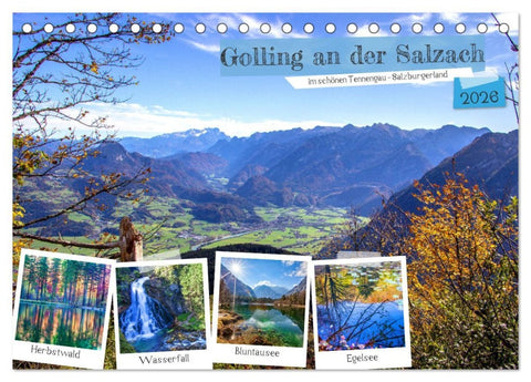 Golling an der Salzach (Tischkalender 2026 DIN A5 quer), CALVENDO Monatskalender