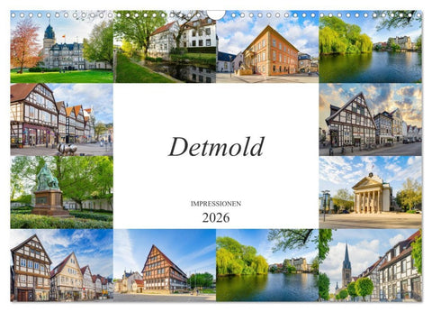 Detmold Impressionen (Wandkalender 2026 DIN A3 quer), CALVENDO Monatskalender