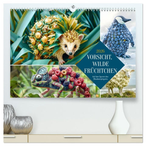 Vorsicht, Wilde Früchtchen (hochwertiger Premium Wandkalender 2026 DIN A2 quer), Kunstdruck in Hochglanz