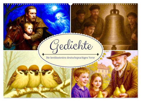 Gedichte. Die berühmtesten deutschsprachigen Verse (Wandkalender 2027 DIN A2 quer), CALVENDO Monatskalender