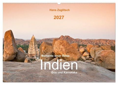 Momente einer Reise - Goa und Karnataka (Wandkalender 2027 DIN A2 quer), CALVENDO Monatskalender