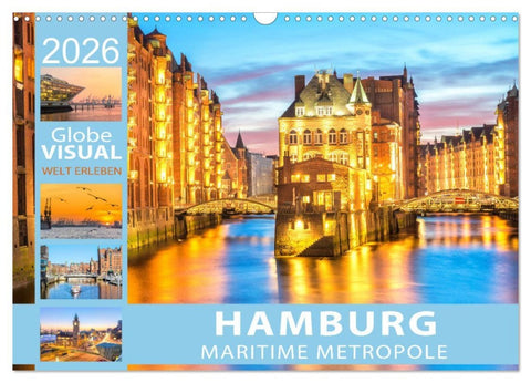 HAMBURG - Maritime Metropole (Wandkalender 2026 DIN A3 quer), CALVENDO Monatskalender