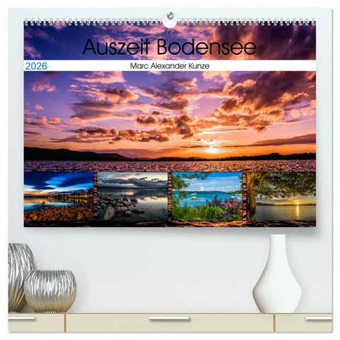 Auszeit Bodensee (hochwertiger Premium Wandkalender 2026 DIN A2 quer), Kunstdruck in Hochglanz