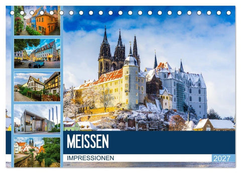 Meißen Impressionen (Tischkalender 2027 DIN A5 quer), CALVENDO Monatskalender