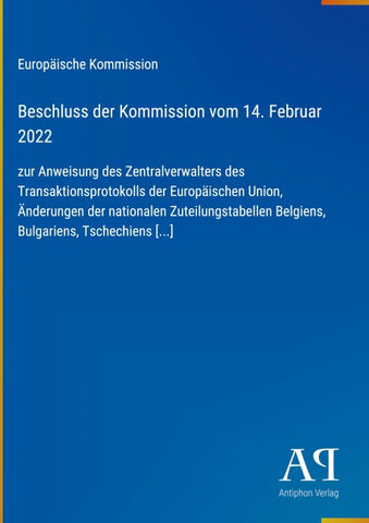 Beschluss der Kommission vom 14. Februar 2022