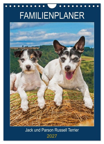 Familienplaner Jack und Parson Russell Terrier (Wandkalender 2027 DIN A4 hoch), CALVENDO Monatskalender