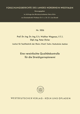 Eine vereinfachte Qualitätskontrolle für die Streichgarnspinnerei
