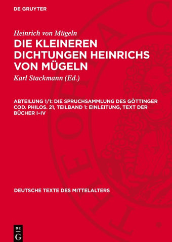 Teilband 1: Einleitung, Text der Bücher I–IV