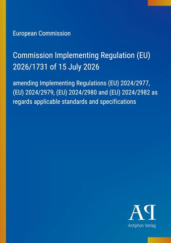Commission Implementing Regulation (EU) 2026/1731 of 15 July 2026