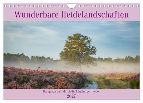 Wunderbare Heidelandschaften (Wandkalender 2027 DIN A4 quer), CALVENDO Monatskalender