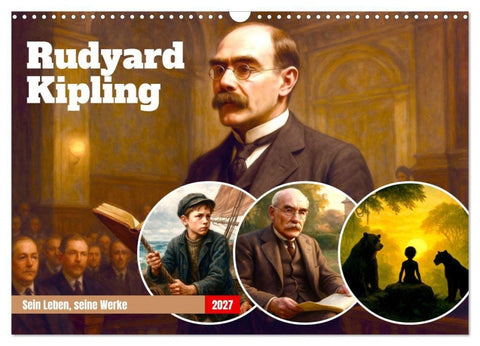 Rudyard Kipling (Wandkalender 2027 DIN A3 quer), CALVENDO Monatskalender
