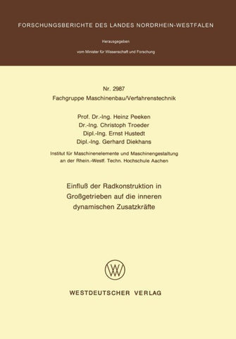 Einfluß der Radkonstruktion in Großgetrieben auf die inneren dynamischen Zusatzkräfte