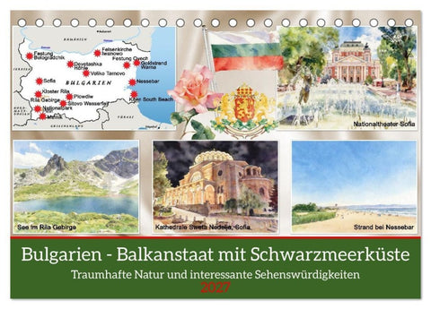 Bulgarien - Balkanstaat mit Schwarzmeerküste (Tischkalender 2027 DIN A5 quer), CALVENDO Monatskalender
