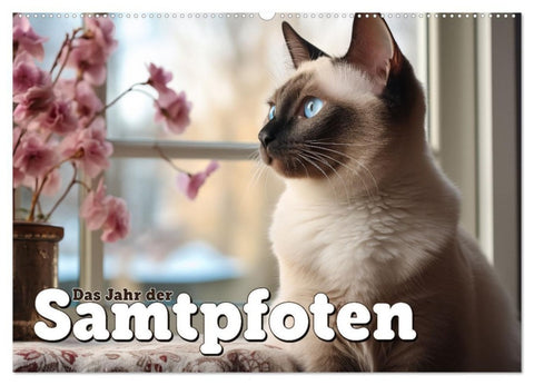 Das Jahr der Samtpfoten (Wandkalender 2027 DIN A2 quer), CALVENDO Monatskalender