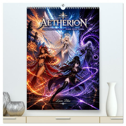Aetherion (hochwertiger Premium Wandkalender 2027 DIN A2 hoch), Kunstdruck in Hochglanz