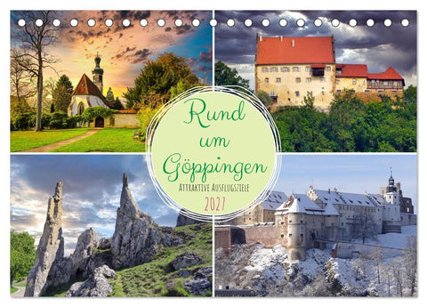 Rund um Göppingen (Tischkalender 2027 DIN A5 quer), CALVENDO Monatskalender