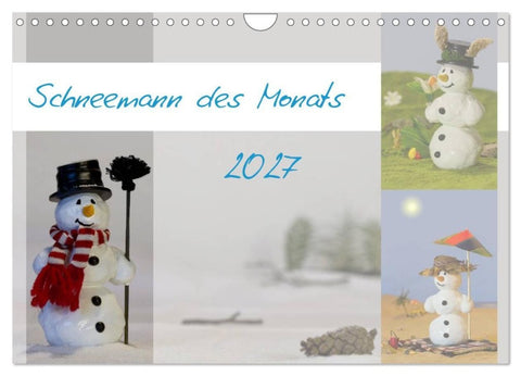 Schneemann des Monats 2027 (Wandkalender 2027 DIN A4 quer), CALVENDO Monatskalender