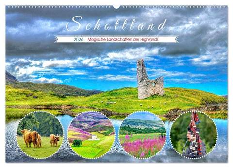 Schottland - Magische Landschaften der Highlands (Wandkalender 2026 DIN A2 quer), CALVENDO Monatskalender